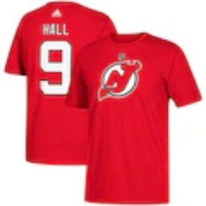 Men's New Jersey Devils Taylor Hall Branded V Neck T-Shirt S Small NWT